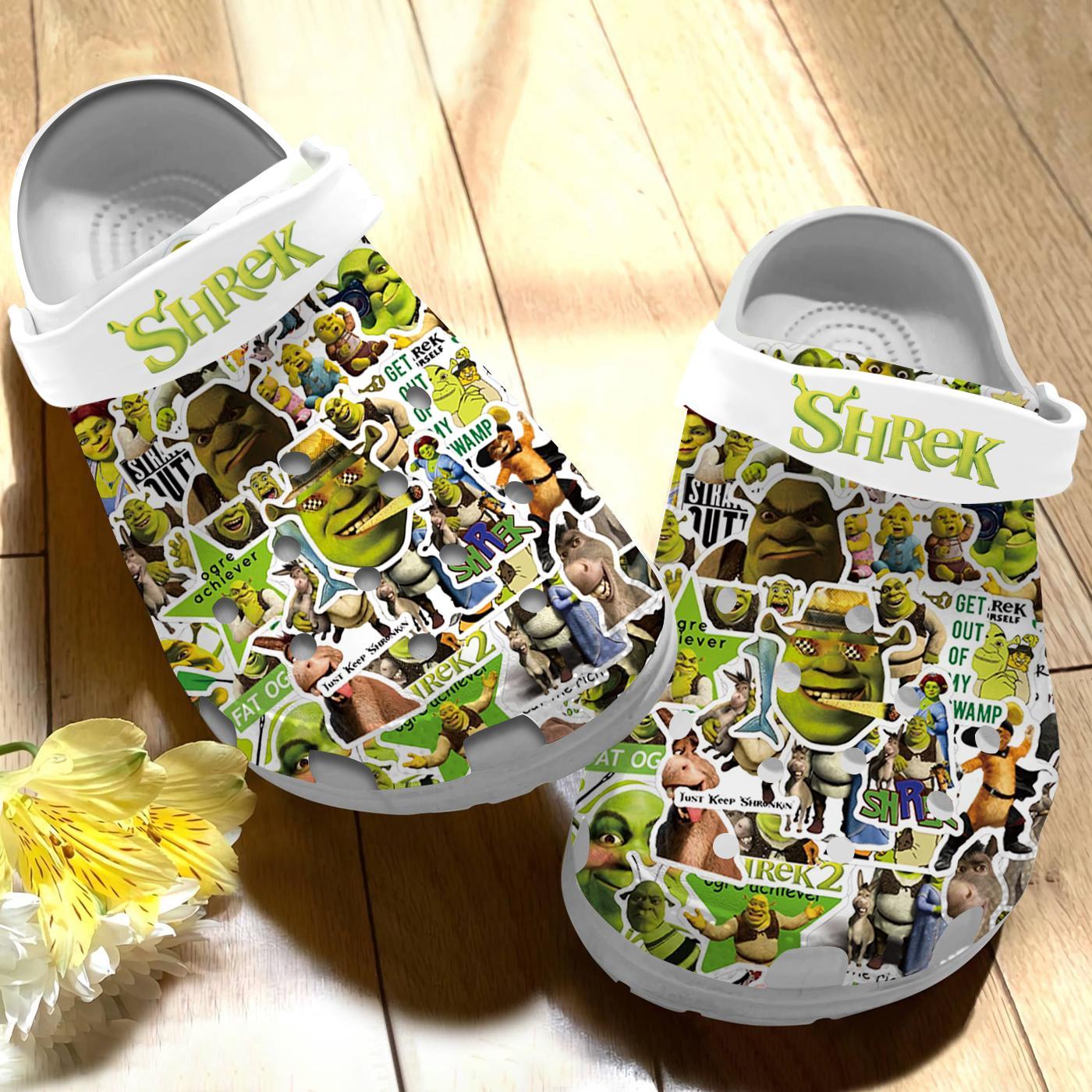 Shrek Cartoon Crocs Crocband Clogs Shoes Comfortable For Men Women and Kids - Image 2