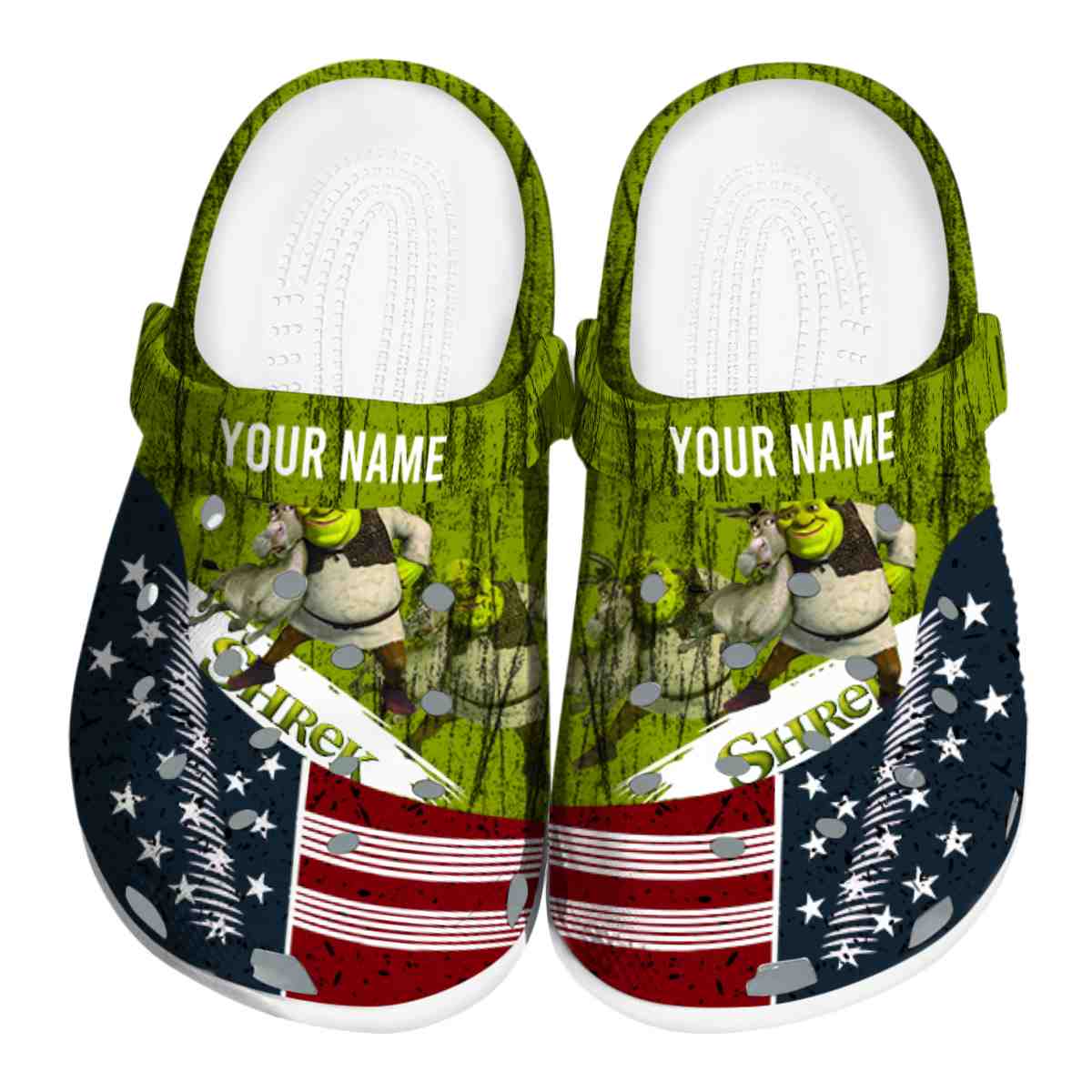 Shrek Cartoon Crocs Crocband Clogs Shoes Comfortable For Men Women and Kids