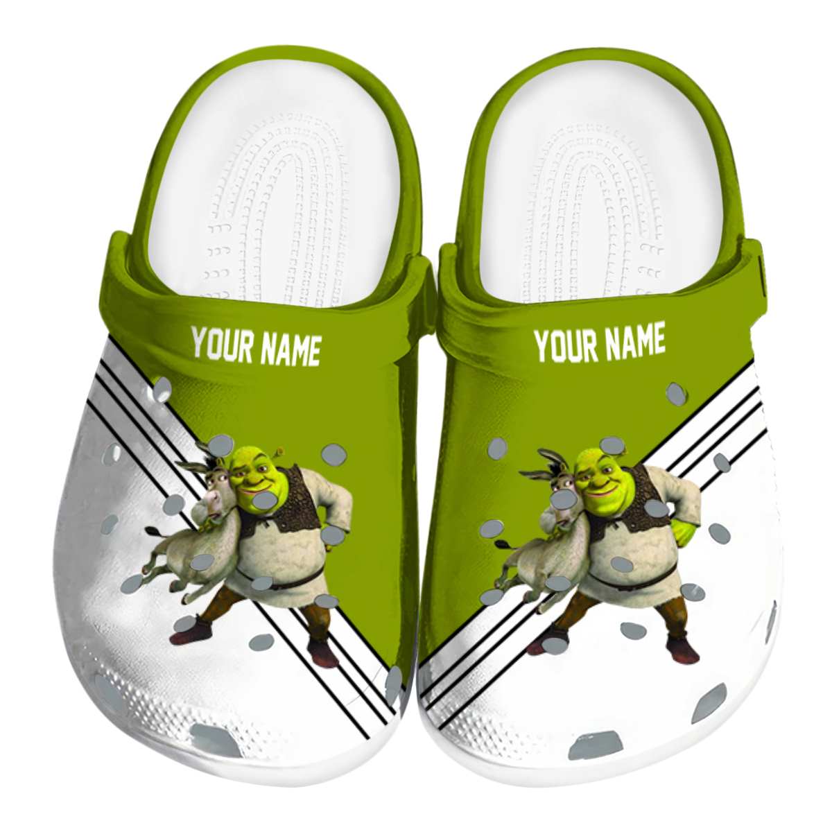 Shrek Cartoon Crocs Crocband Clogs Shoes Comfortable For Men Women and Kids