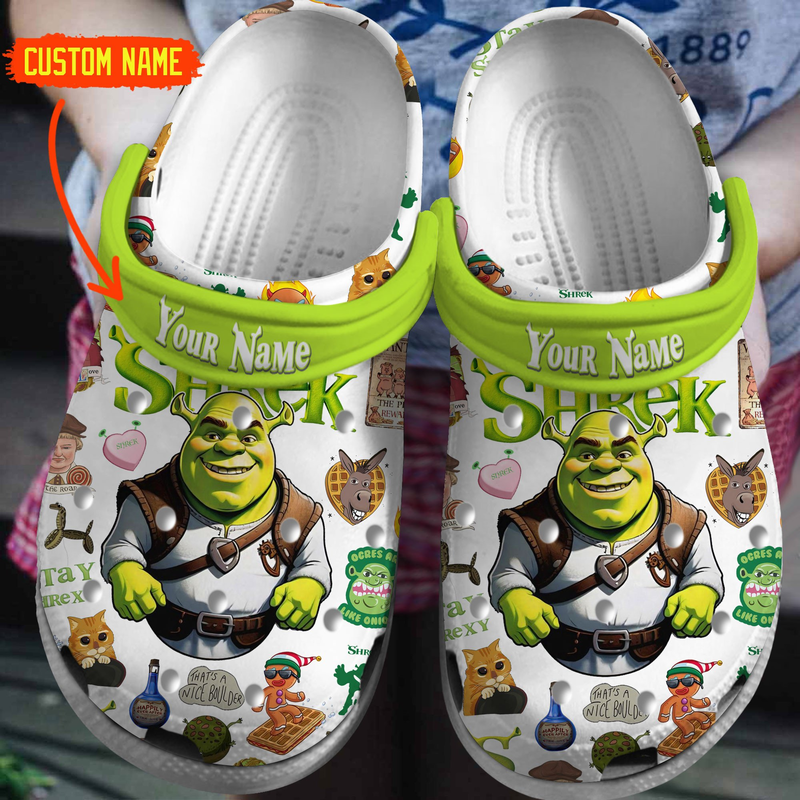 Shrek Cartoon Crocs Crocband Clogs Shoes Comfortable For Men Women and Kids
