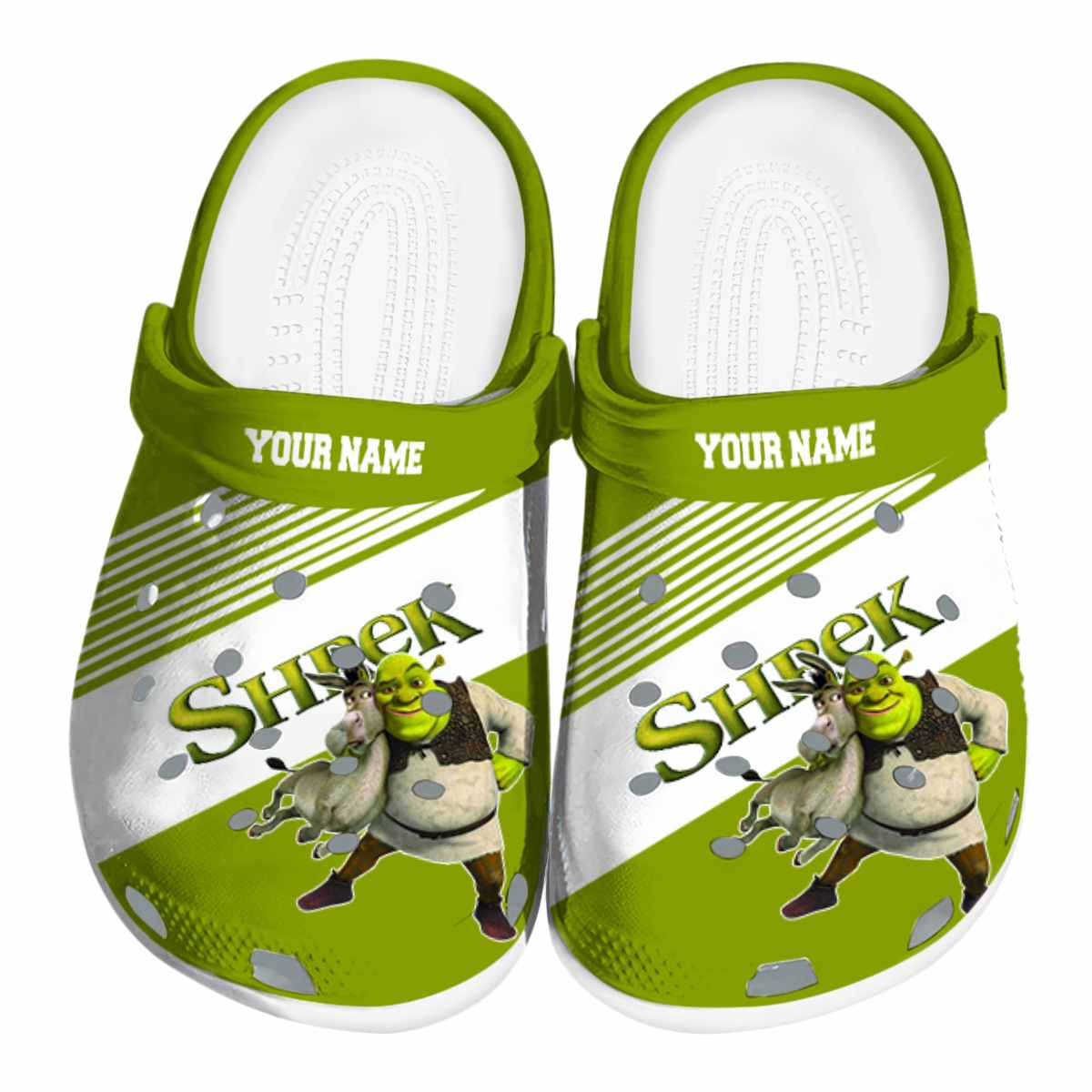 Shrek Cartoon Crocs Crocband Clogs Shoes Comfortable For Men Women and Kids