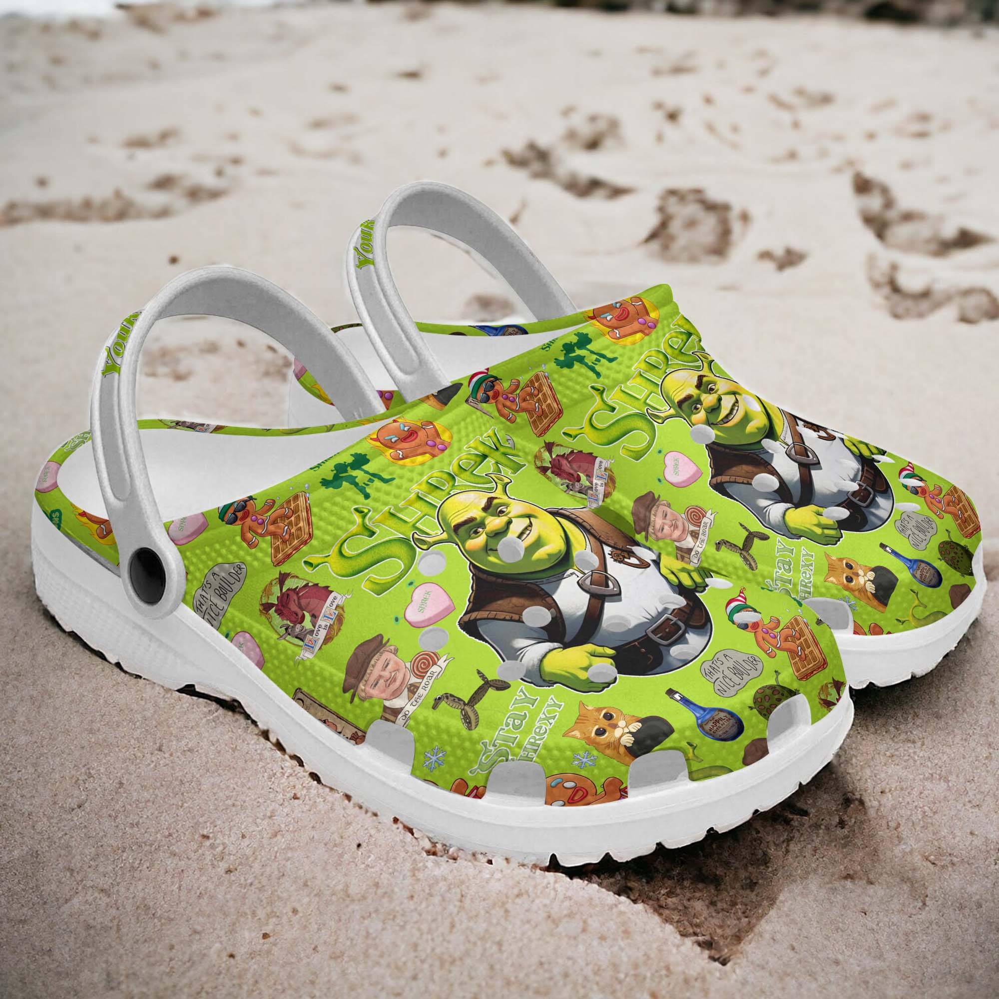 Shrek Cartoon Crocs Crocband Clogs Shoes Comfortable For Men Women and Kids - Image 4