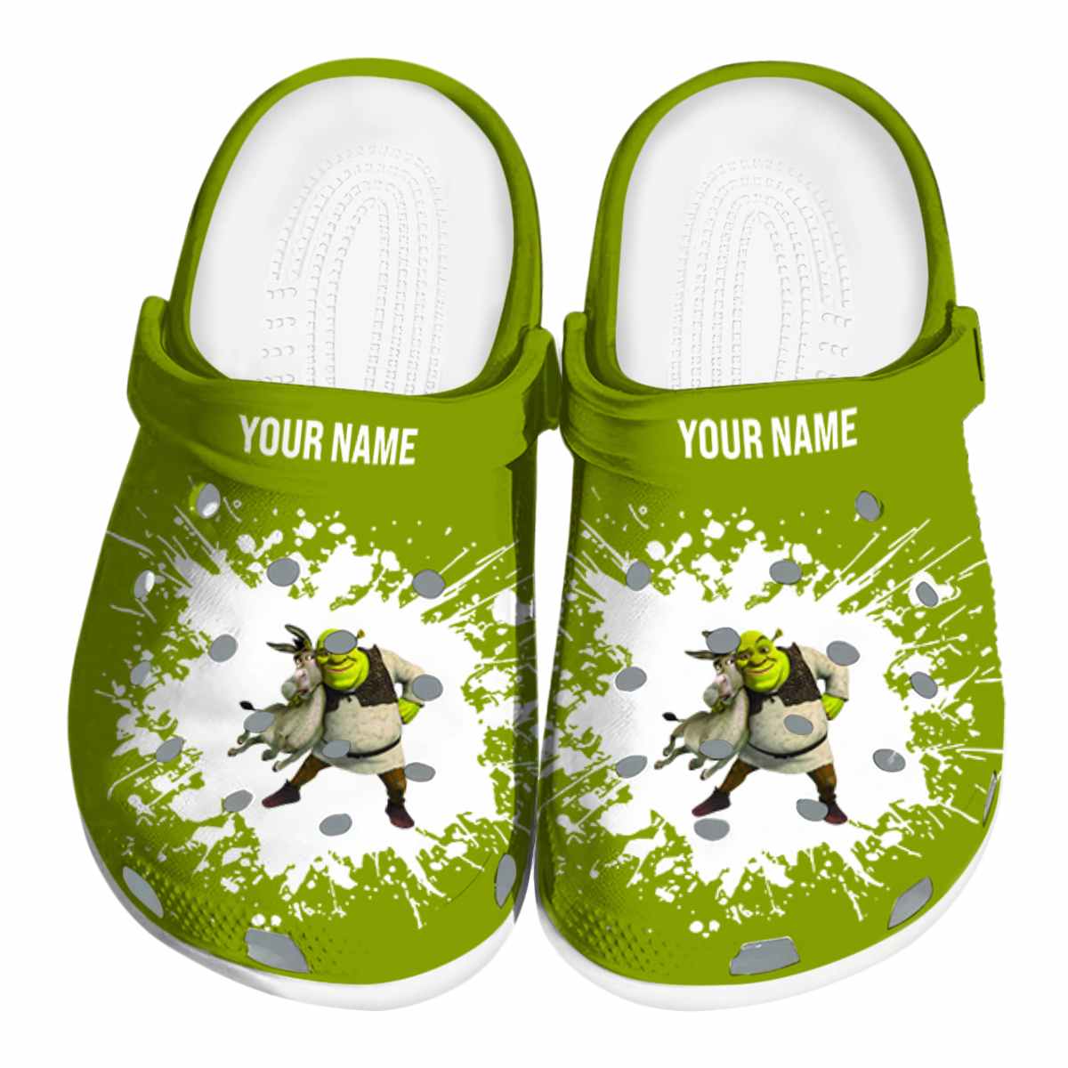 Shrek Cartoon Crocs Crocband Clogs Shoes Comfortable For Men Women and Kids