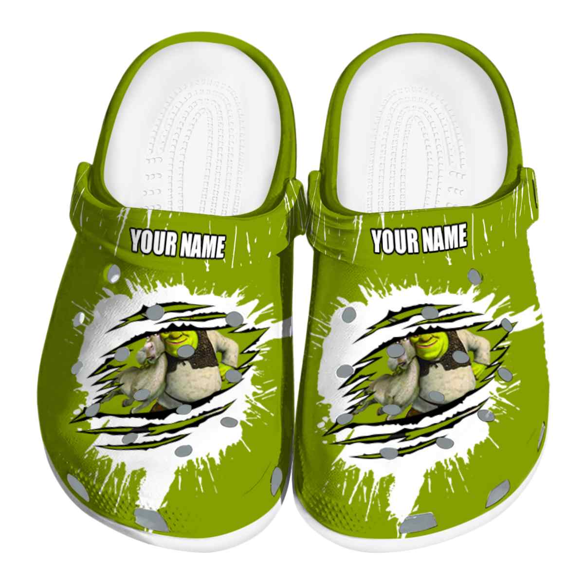 Shrek Cartoon Crocs Crocband Clogs Shoes Comfortable For Men Women and Kids