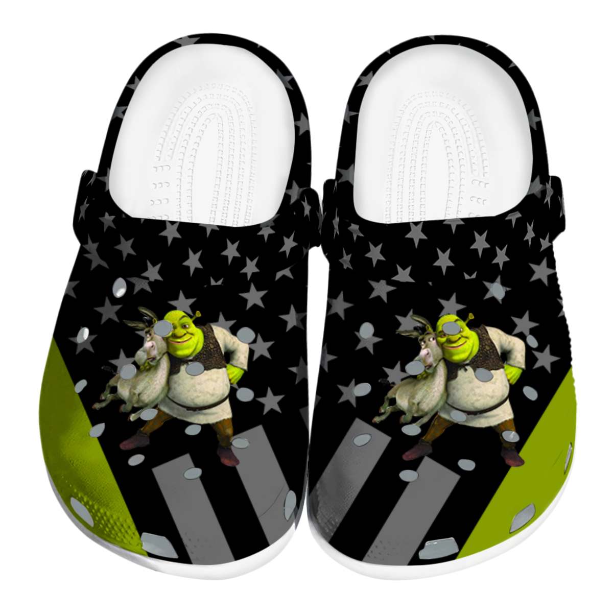 Shrek Cartoon Crocs Crocband Clogs Shoes Comfortable For Men Women and Kids