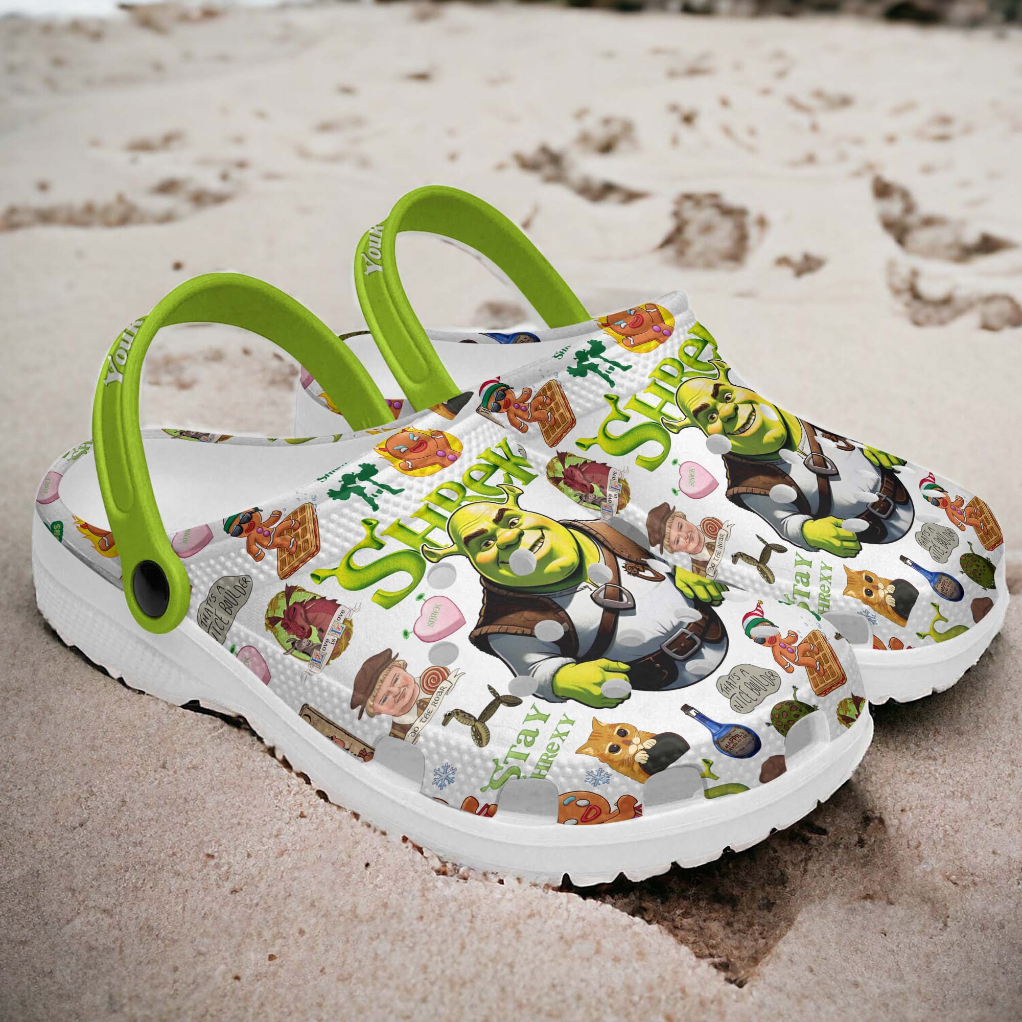 Shrek Cartoon Crocs Crocband Clogs Shoes Comfortable For Men Women and Kids - Image 6