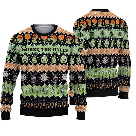 Shrek The Halls Ugly Christmas Sweater - Image 2