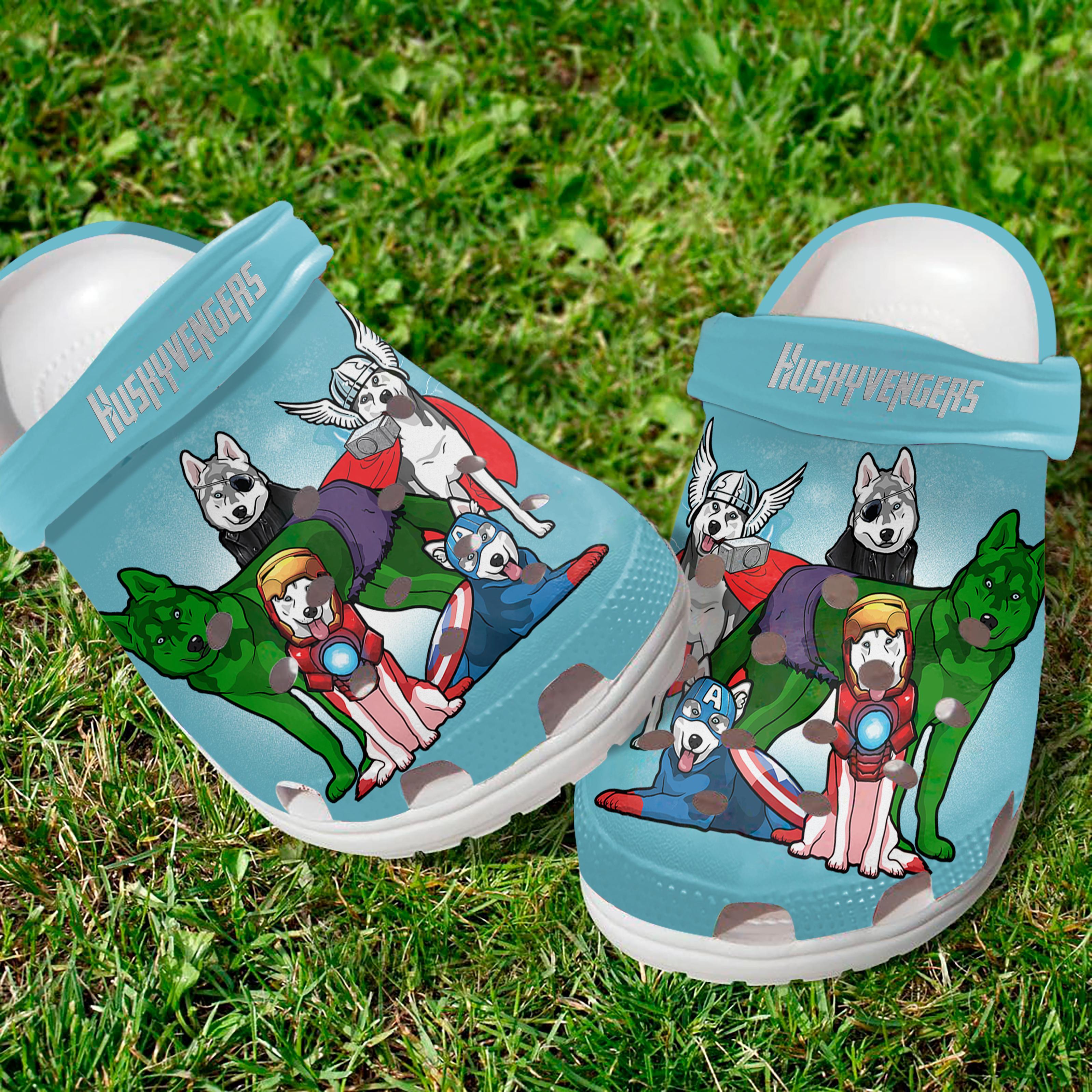 Siberian Husky Dog Crocs Crocband Clogs Shoes Comfortable For Men Women and Kids