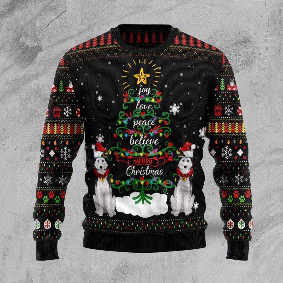 Siberian Husky Ugly Christmas Sweater Adult 3D Funny Matching for family