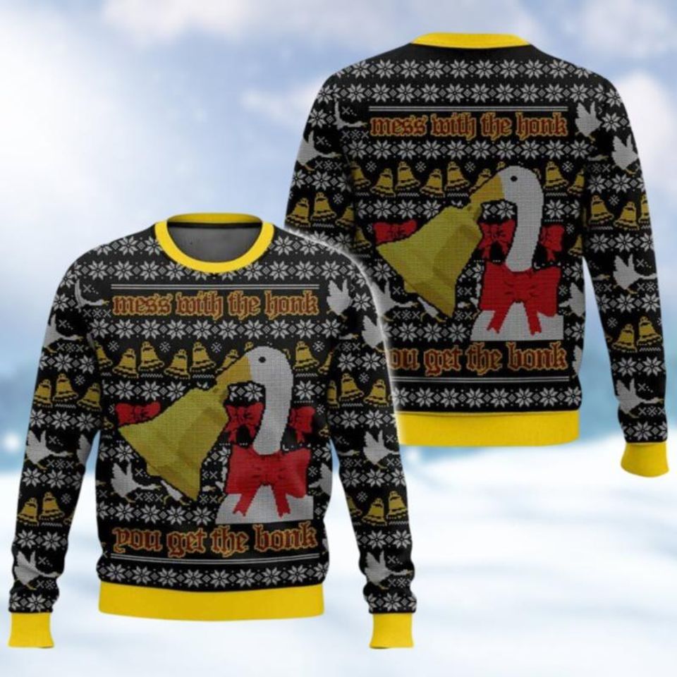 Silly Goose Christmas Ugly Sweater, MWTHYGTB Ugly Sweatshirt - Image 2