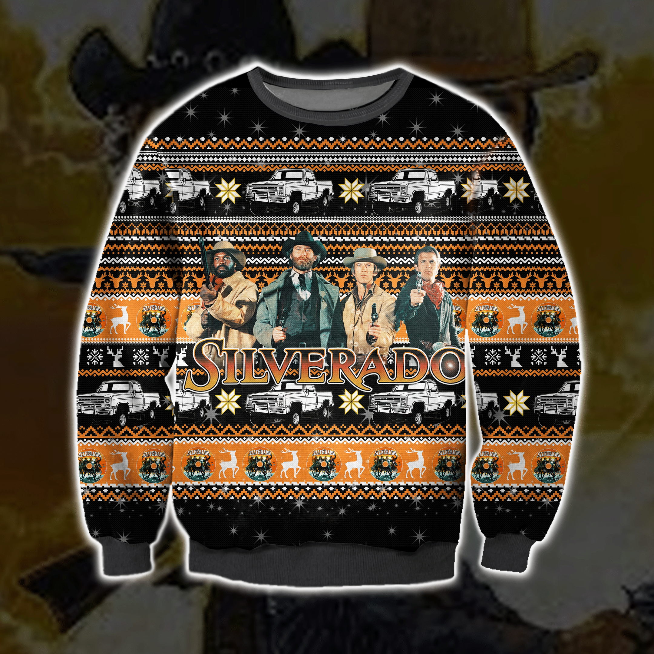 Silverado Ugly Christmas Sweater Adult 3D Funny Matching for family
