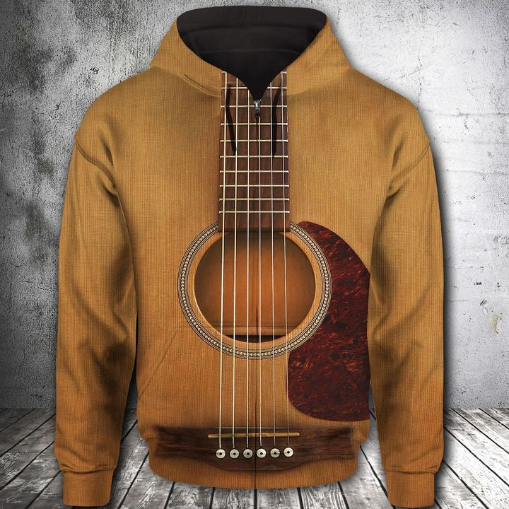 Simple Guitar 3D All Over Print Hoodie, Zip Hoodie
