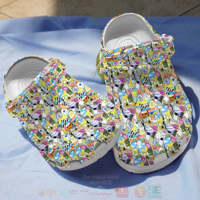Simpsons and Spongebob Squarepants Cartoon Crocs Crocband Clogs Shoes Comfortable For Men Women and Kids