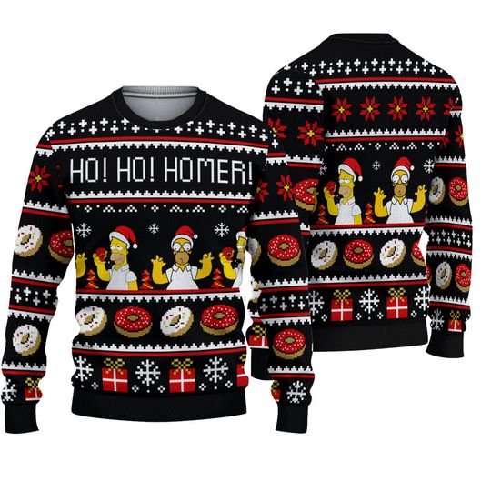 Simpsons Homer Christmas Sweater, Ugly Christmas Sweater - Image 2