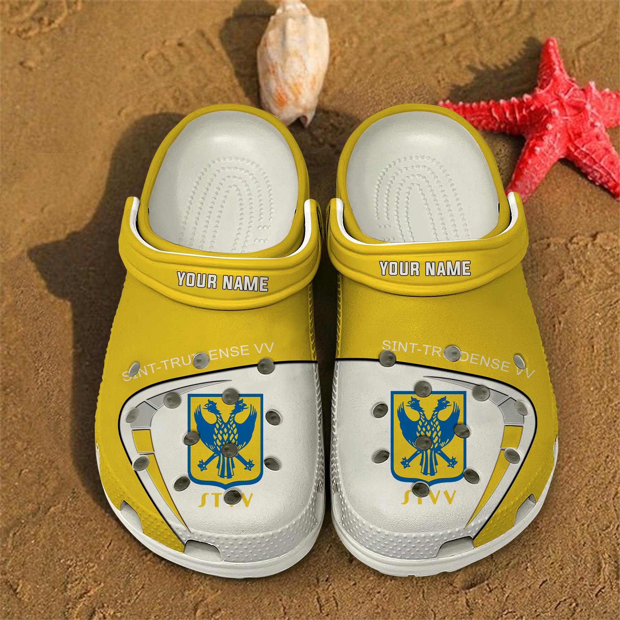 Sint-Truidense VV Football Crocs Crocband Clogs Shoes Comfortable For Men Women and Kids