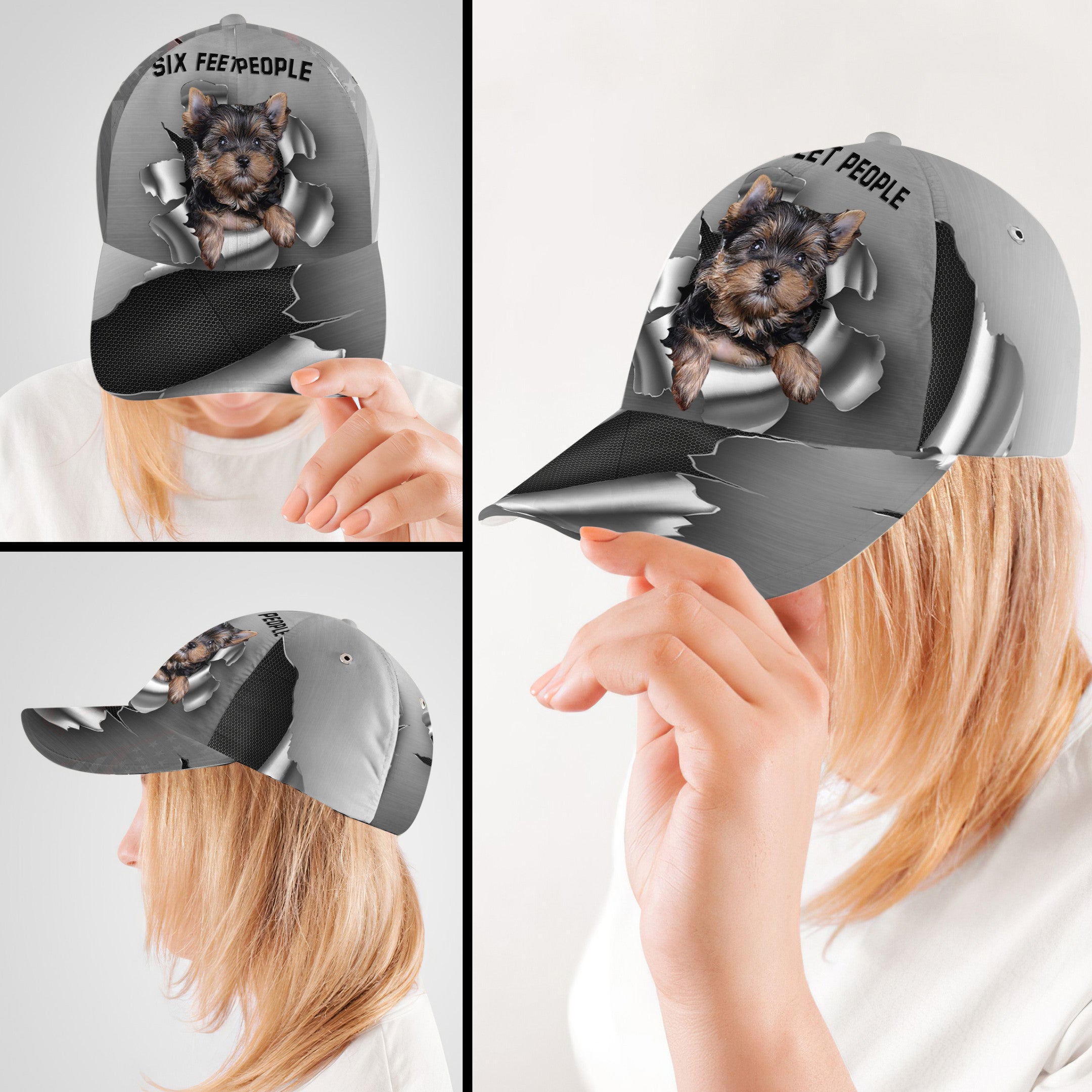 Six Feet Yorkie Hat Classic Cap Trucker Hats Custom Hats Gifts For Men & Women