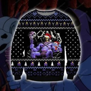 Skeletor Christmas Ugly Christmas Sweater Adult 3D Funny Matching for family