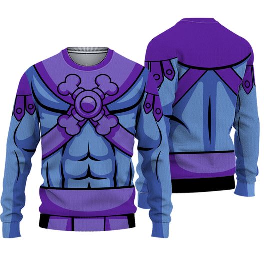Skeletor He Man Cosplay Sweater, Masters Of the Universe Ugly Christmas Sweater, He Man Cosplay Costume, Funny Xmas Sweater - Image 4