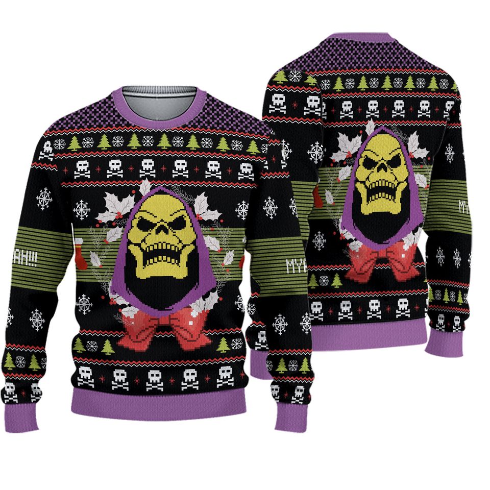 Skeletor Ugly Christmas Sweater, Hi-man Ugly Sweater