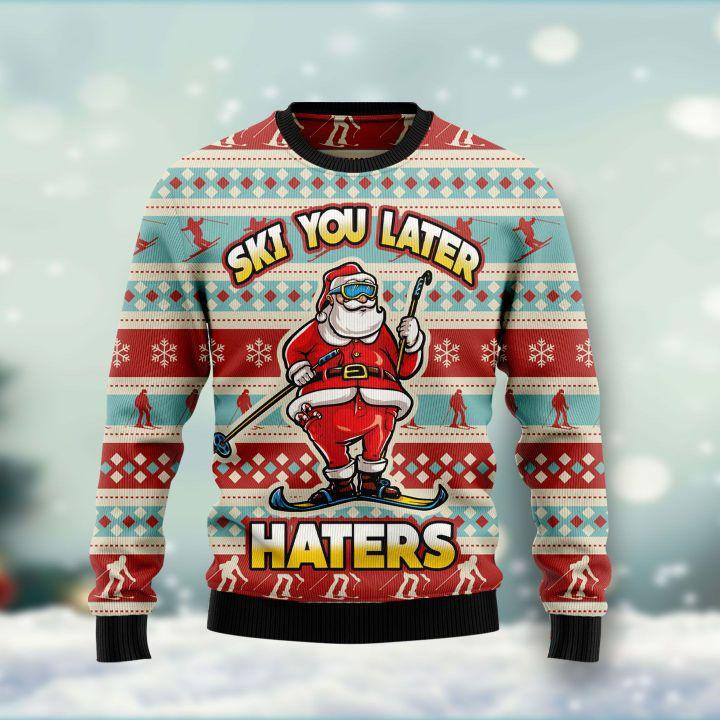Ski You Later  Ugly Christmas Sweater Adult 3D Funny Matching for family