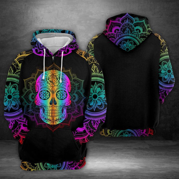 Skull 3D All Over Print Hoodie, Zip Hoodie