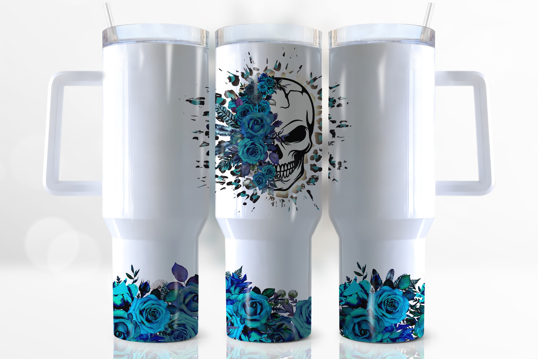 Skull And Roses Custom Stanley Cup 40 oz 30 oz Tumbler With HandleTVC2301948