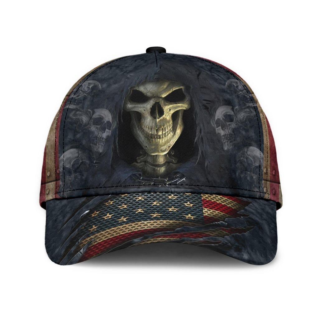 Skull Baseball Cap Skull American Classic Hat Trucker Hats Custom Hats Gifts For Men & Women