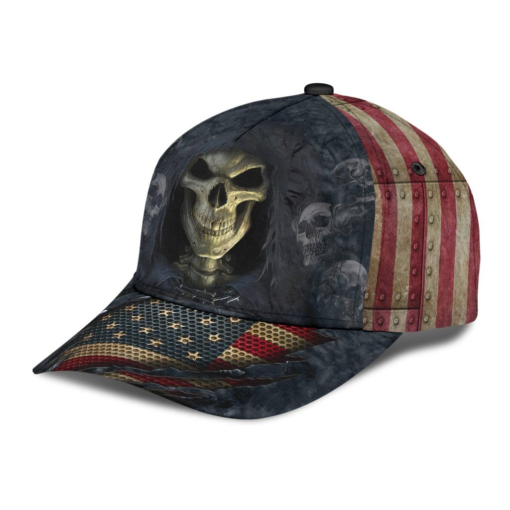 Skull Baseball Cap Skull American Classic Hat Trucker Hats Custom Hats Gifts For Men & Women