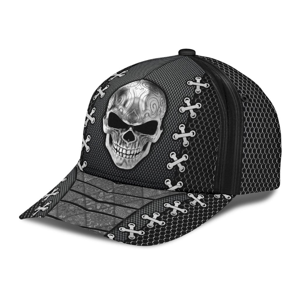 Skull Baseball Cap Skull Black Carbon Classic Hat Trucker Hats Custom Hats Gifts For Men & Women