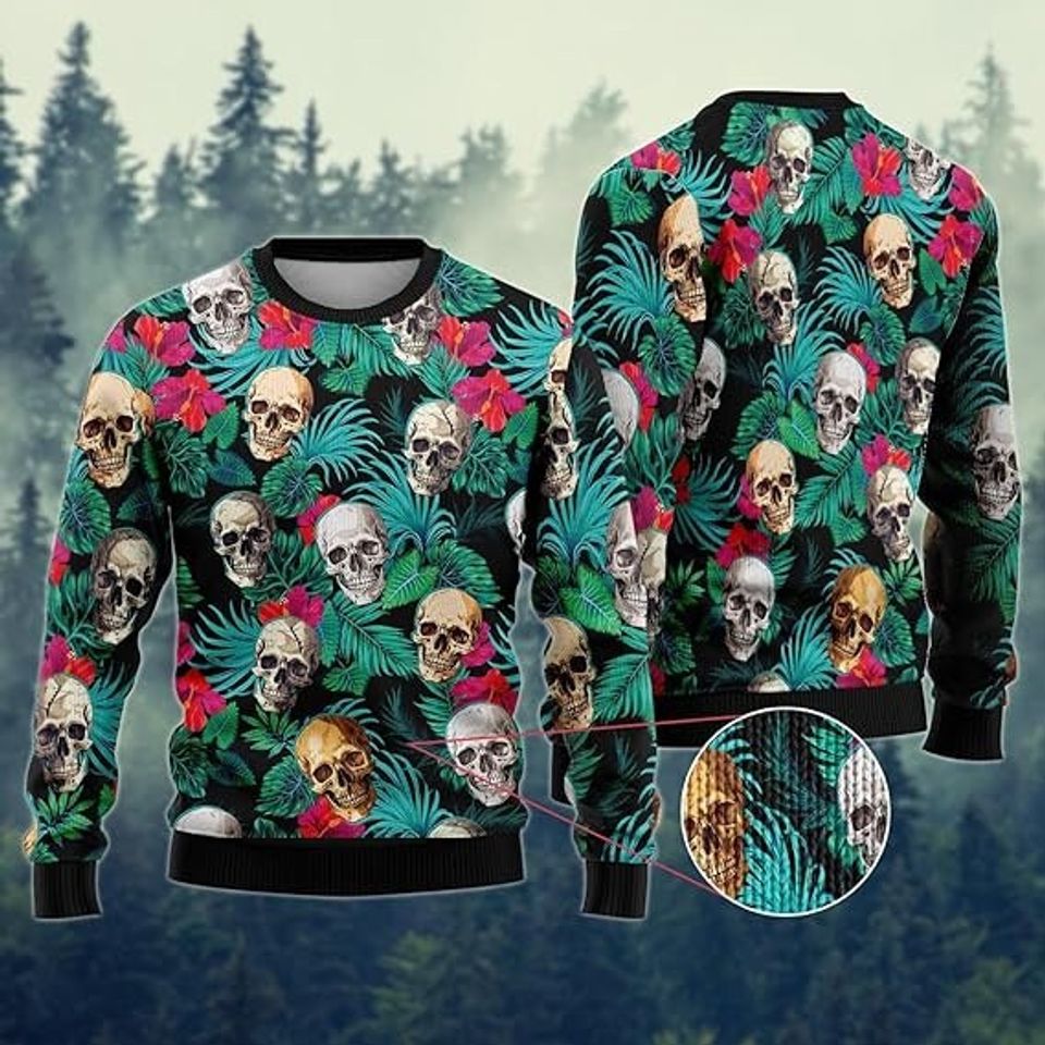 Skull Christmas Sweater for Women - Skeleton Sweatshirt - Image 5