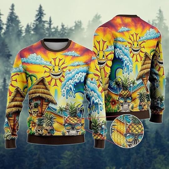 Skull Christmas Sweater for Women - Skeleton Sweatshirt - Image 10