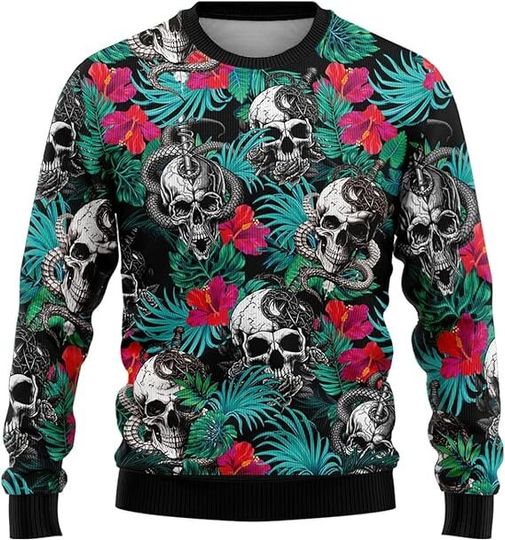 Skull Christmas Sweater for Women - Skeleton Sweatshirt - Image 18