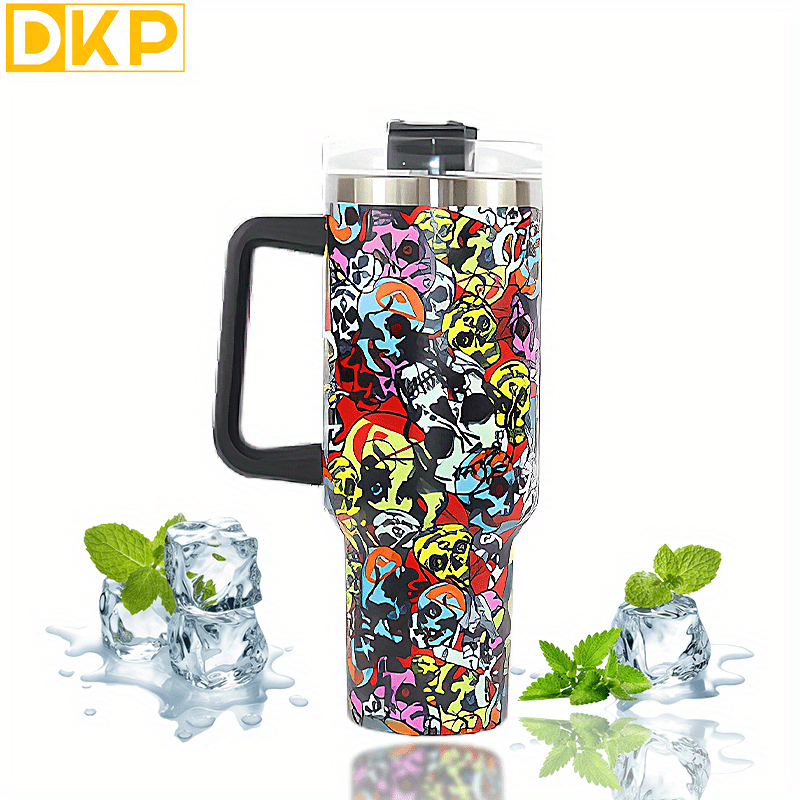Skull Colorful Custom Stanley Cup 40 oz 30 oz Tumbler With HandleTVC2301666