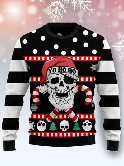 Skull Creepmas Ugly Christmas Sweater for Skull Lovers, Perfect Holiday Gift - Image 7