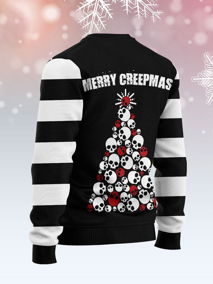 Skull Creepmas Ugly Christmas Sweater for Skull Lovers, Perfect Holiday Gift - Image 3