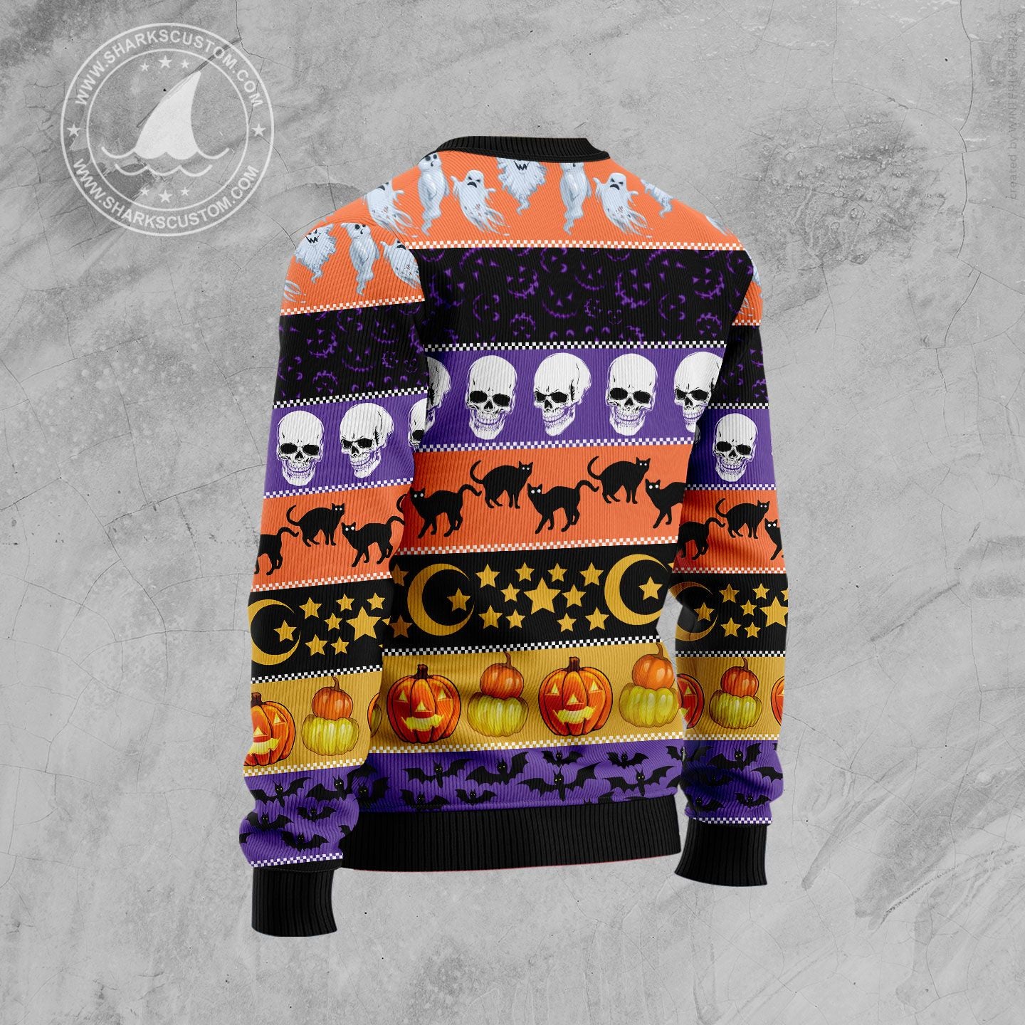 Skull Creepy Christmas Ugly Christmas Sweater - Image 2