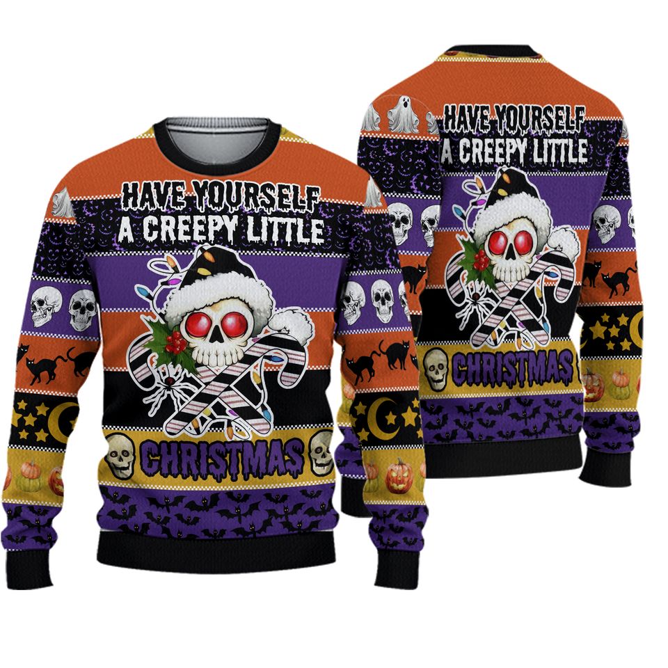 Skull Creepy Ugly Christmas Sweater
