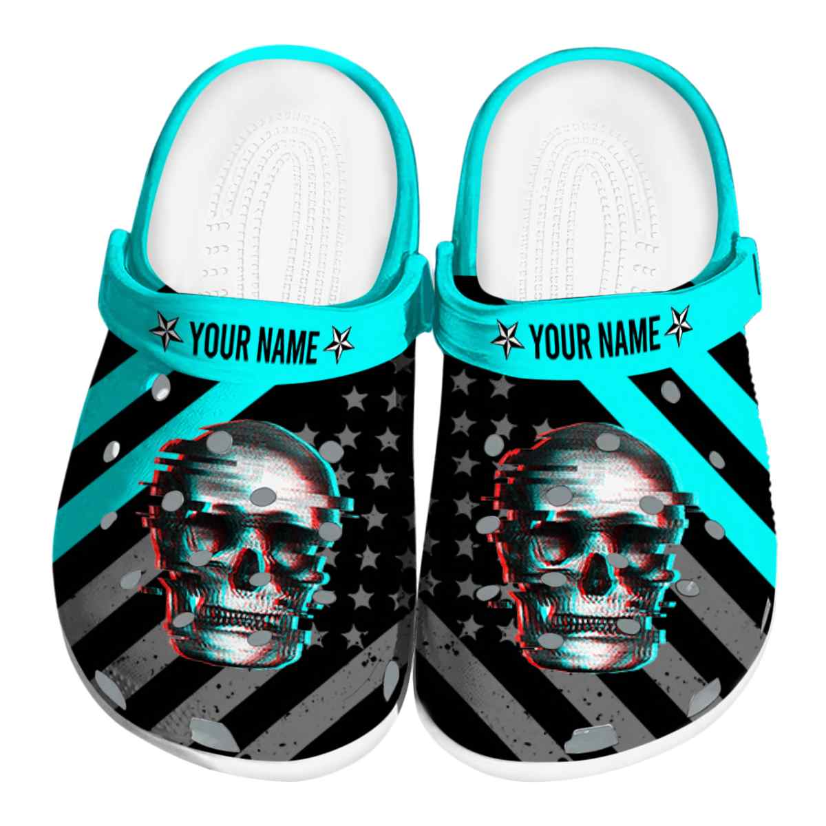 Skull Crocs Crocband Clogs Shoes Comfortable For Men Women and Kids