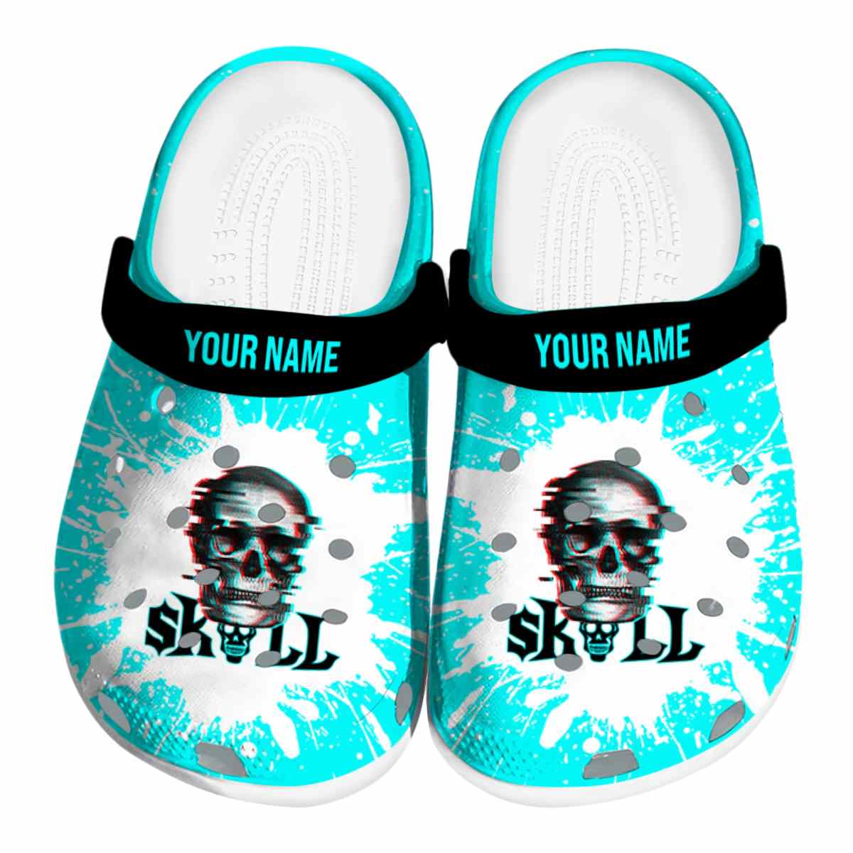 Skull Crocs Crocband Clogs Shoes Comfortable For Men Women and Kids