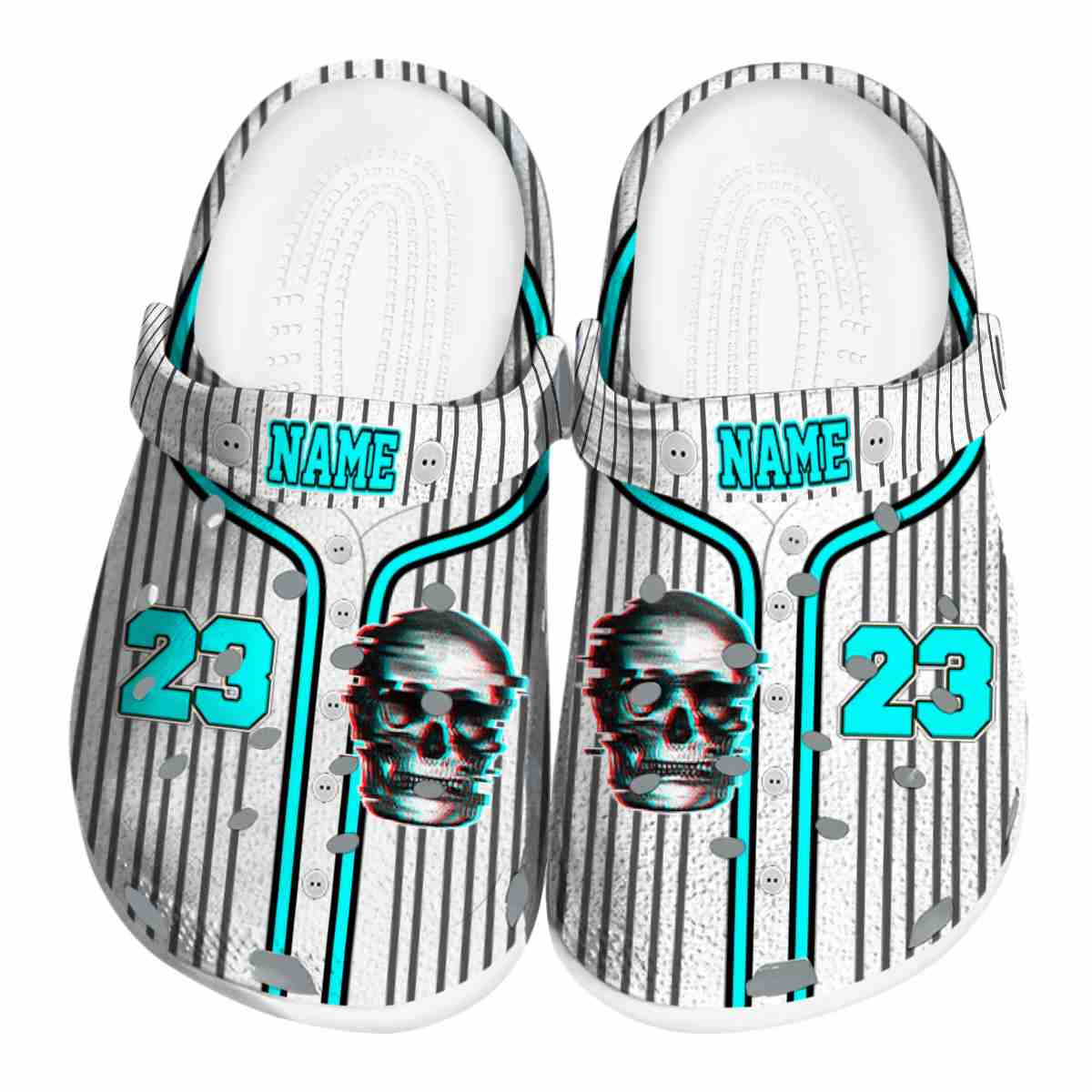 Skull Crocs Crocband Clogs Shoes Comfortable For Men Women and Kids