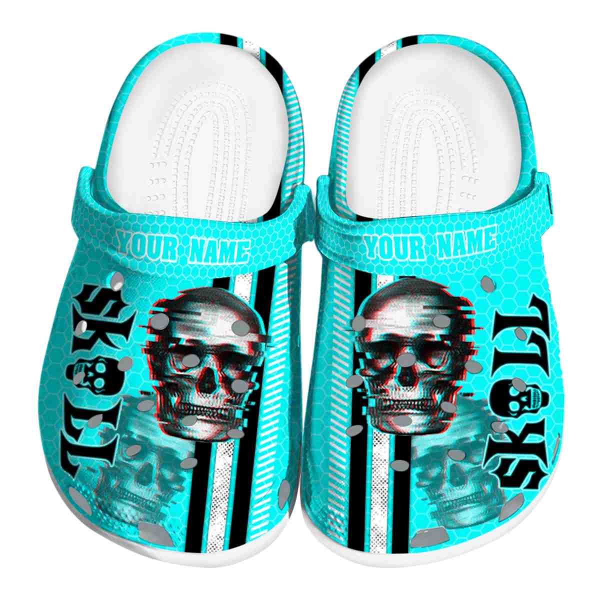 Skull Crocs Crocband Clogs Shoes Comfortable For Men Women and Kids