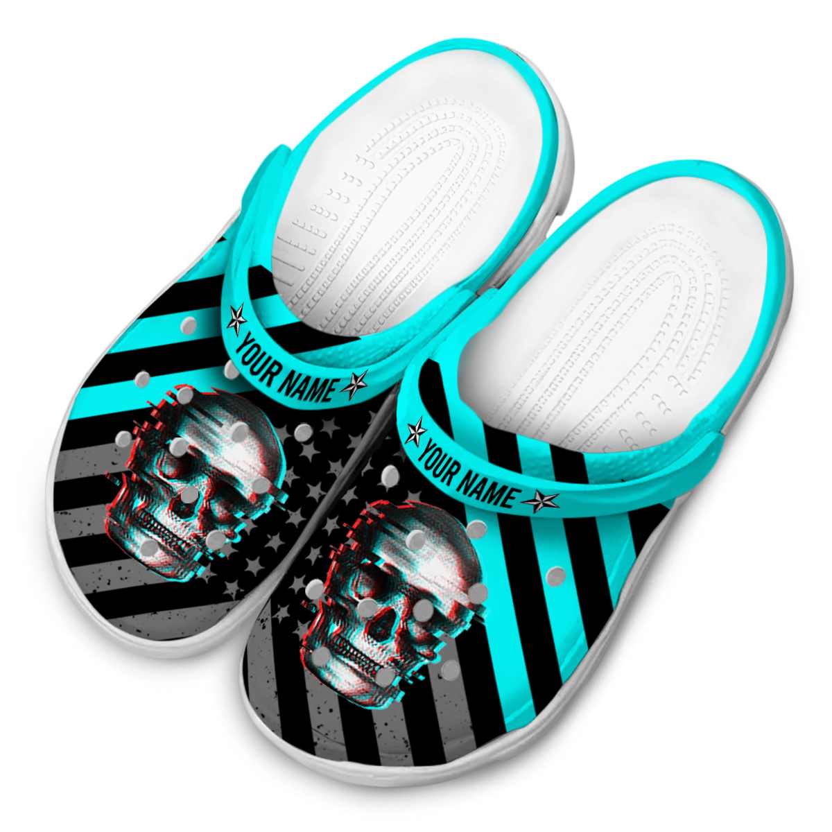 Skull Crocs Crocband Clogs Shoes Comfortable For Men Women and Kids - Image 4