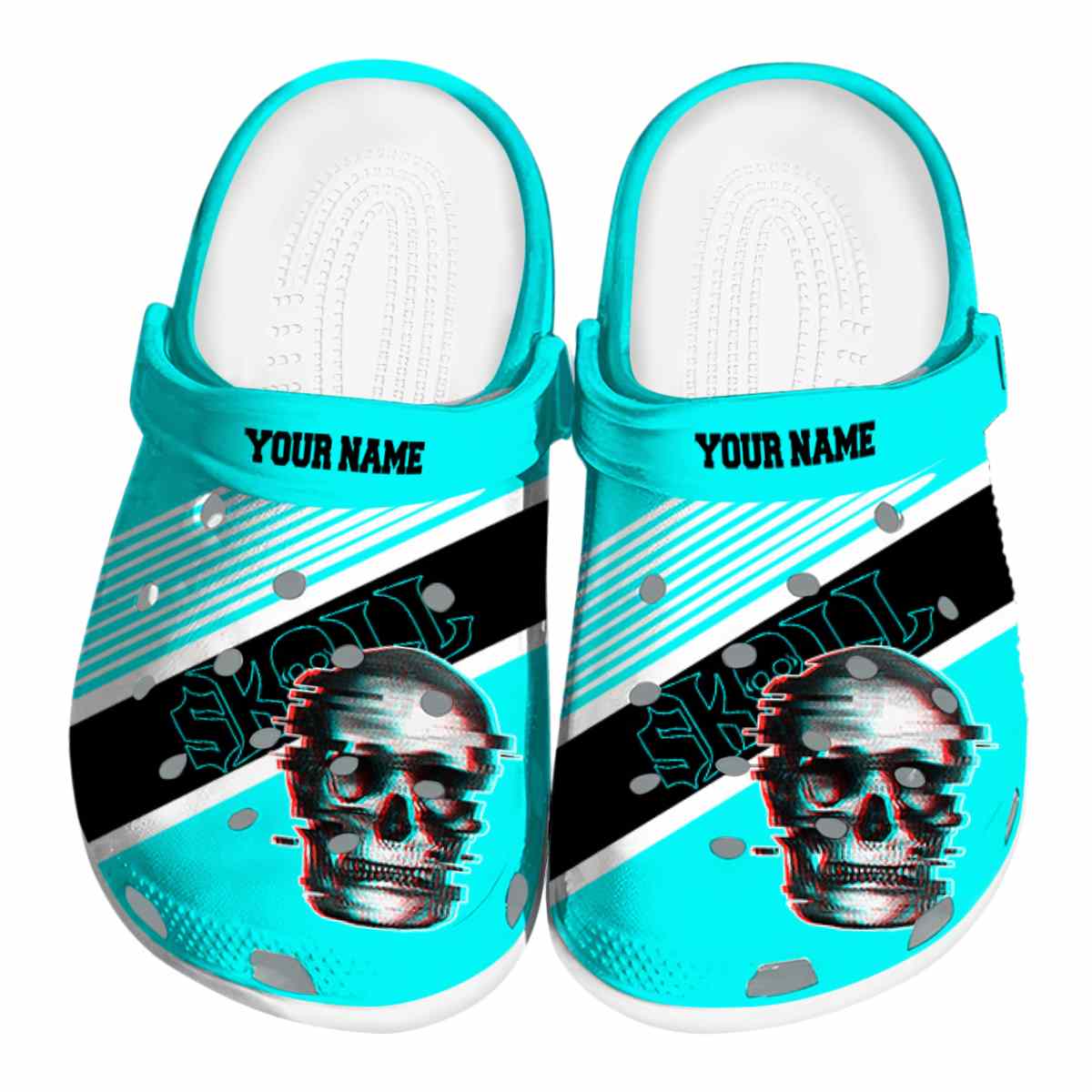 Skull Crocs Crocband Clogs Shoes Comfortable For Men Women and Kids