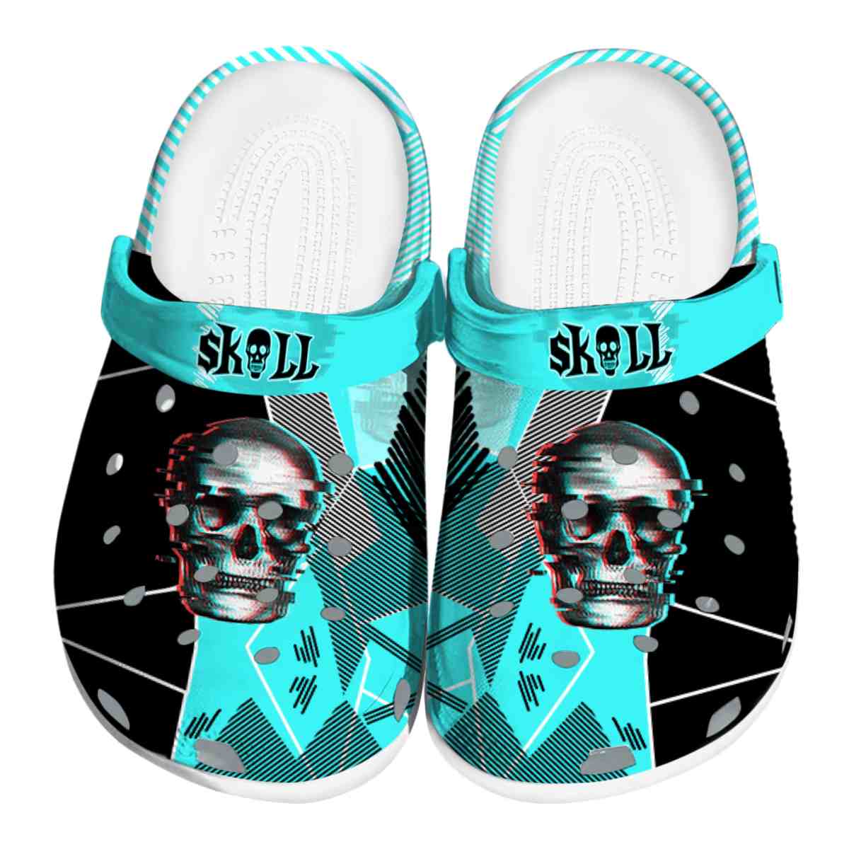 Skull Crocs Crocband Clogs Shoes Comfortable For Men Women and Kids