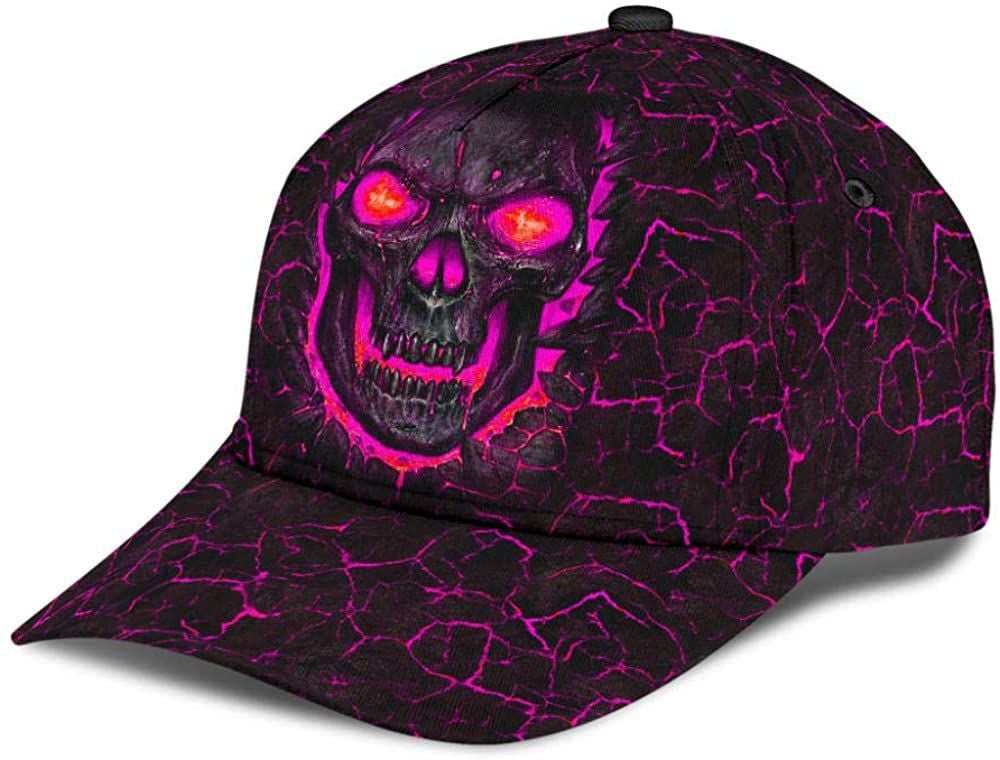 Skull Fire Purple Wonderful 3D Printed Unisex Hat Classic Caps Baseball Caps Trucker Hats Custom Hats Gifts For Men & Women