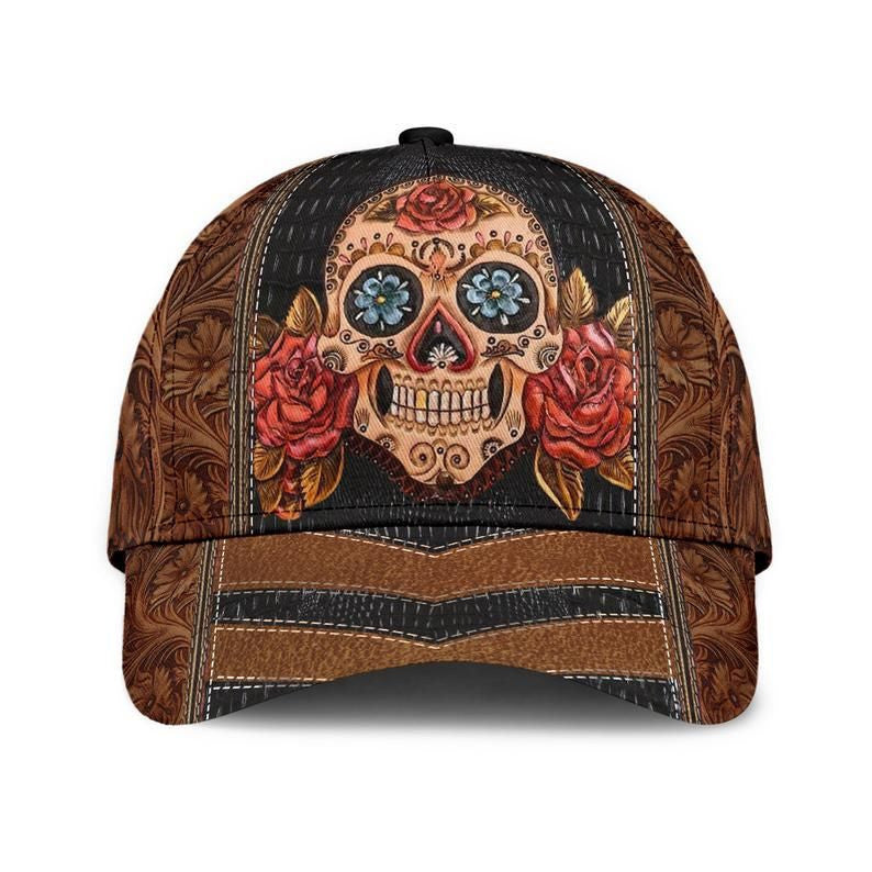 Skull Flower Embossed Like Hat Classic Cap 3D Awareness Cap, Human Cap, Trending Cap, American Cap Trucker Hats Custom Hats Gifts For Men & Women