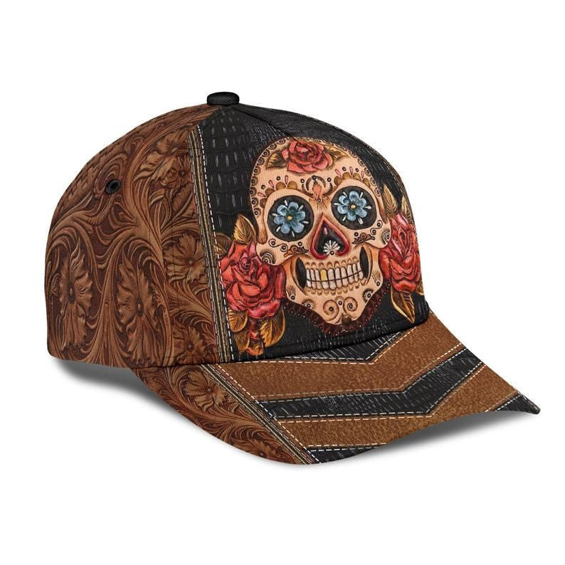 Skull Flower Embossed Like Hat Classic Cap 3D Awareness Cap, Human Cap, Trending Cap, American Cap Trucker Hats Custom Hats Gifts For Men & Women