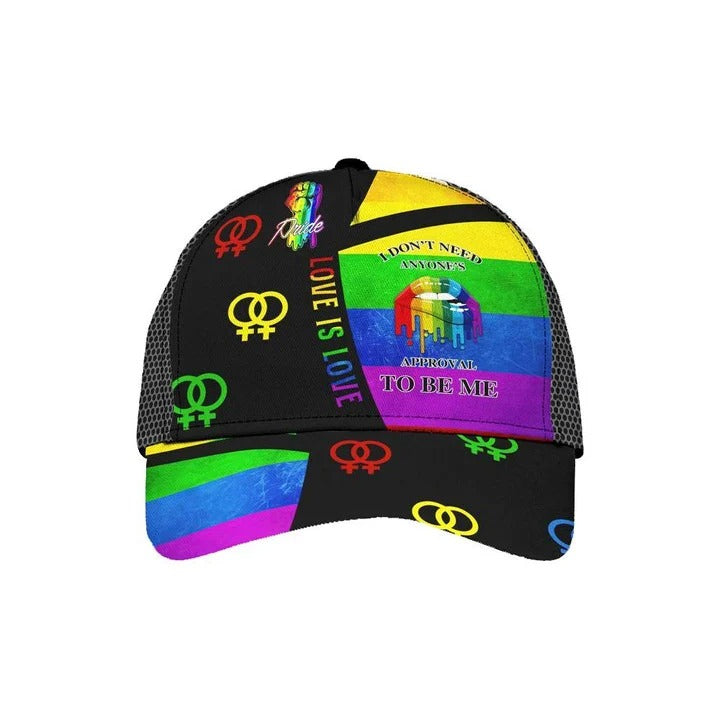Skull Lgbt Pride Cards All Over Printing Baseball Cap Hat Lgbt Accessories Trucker Hats Custom Hats Gifts For Men & Women