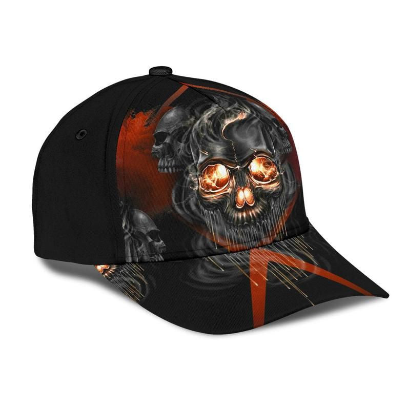 Skull Melting Classic Cap 3D Gift Idea, Unisex Hat, Human Cap, Trending Cap, American Cap Trucker Hats Custom Hats Gifts For Men & Women