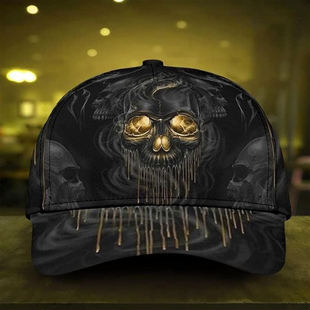 Skull Melting Smoke Black Simple and Beautiful 3D Printed Unisex Hat Classic Cap Trucker Hats Custom Hats Gifts For Men & Women